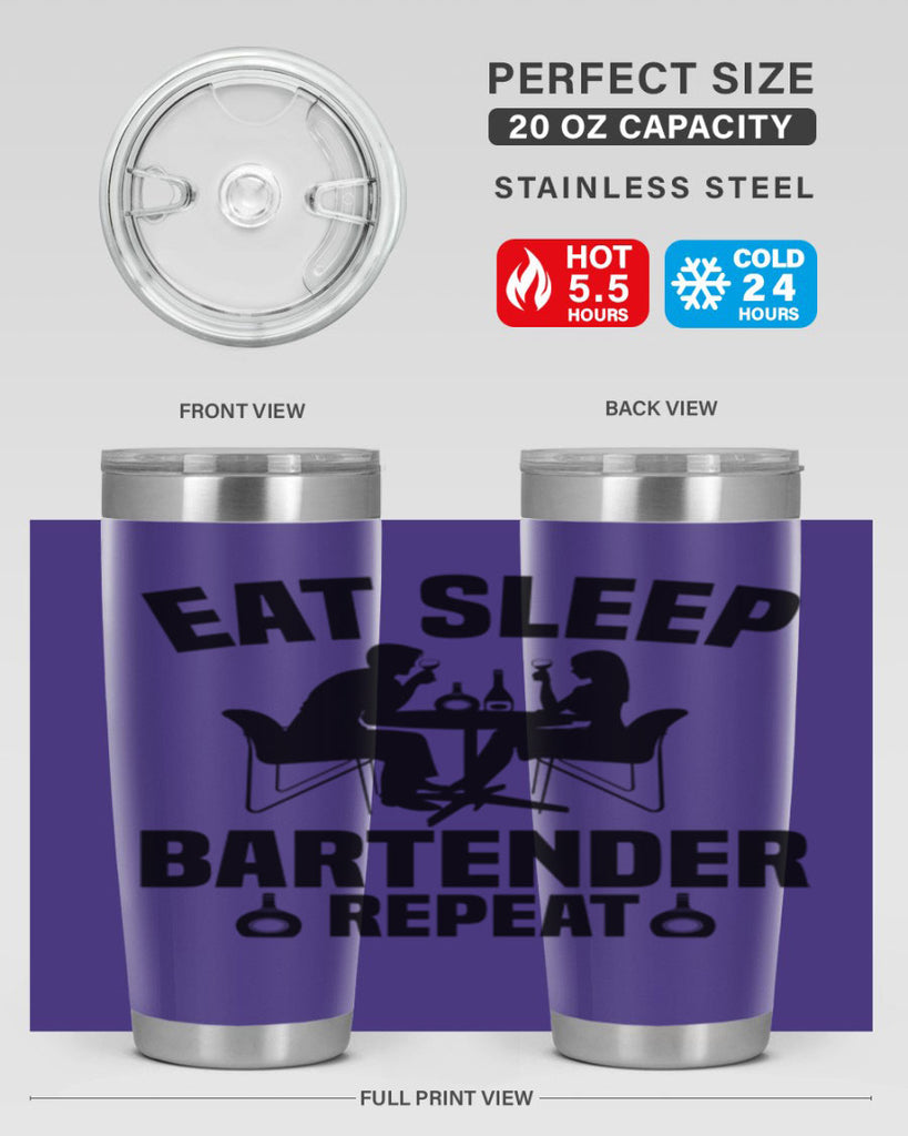 Eat sleep Style 3#- bartender- tumbler
