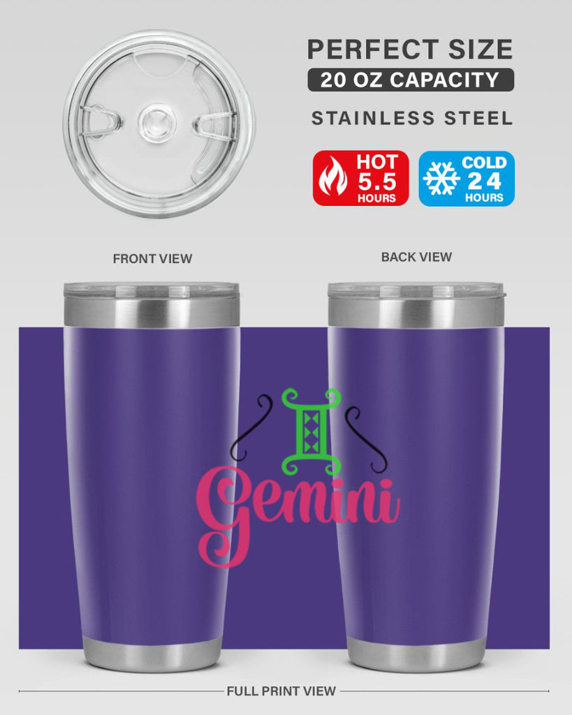 Gemini 224#- zodiac- Tumbler