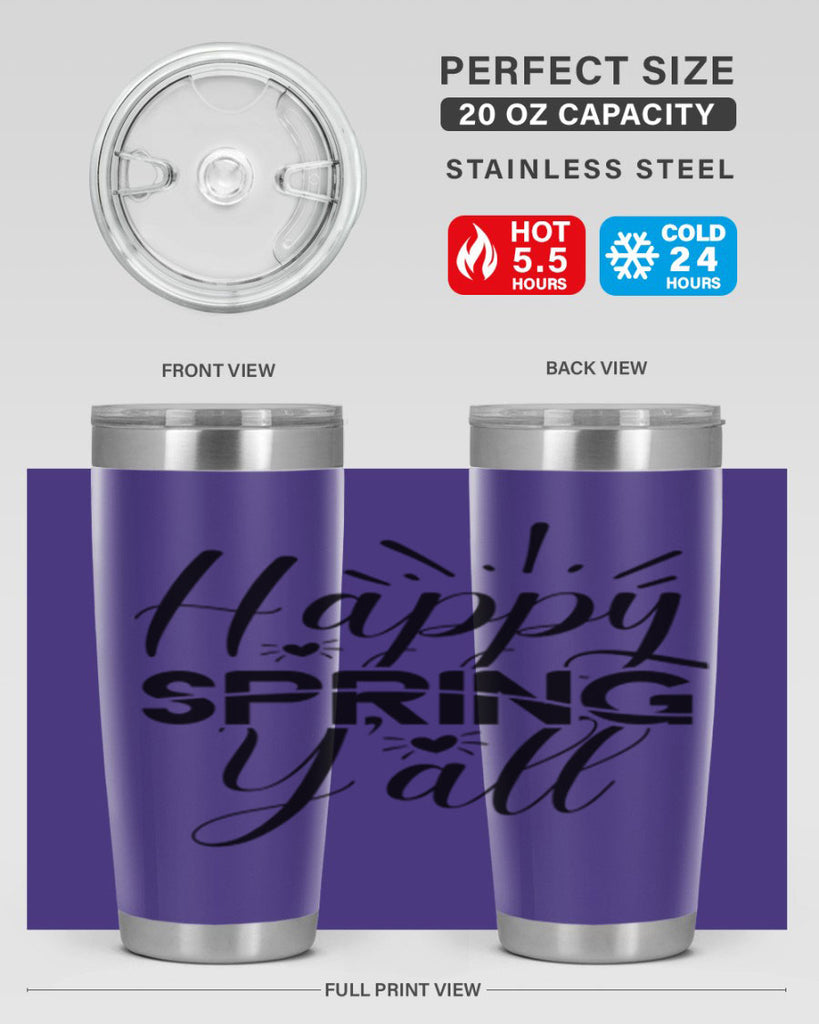 Happy Spring Y'all 165#- spring- Tumbler