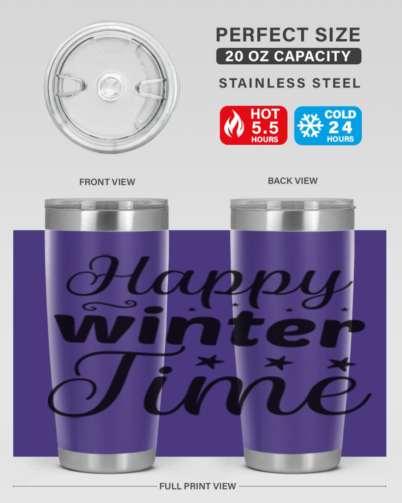 Happy Winter Time 133#- winter- Tumbler