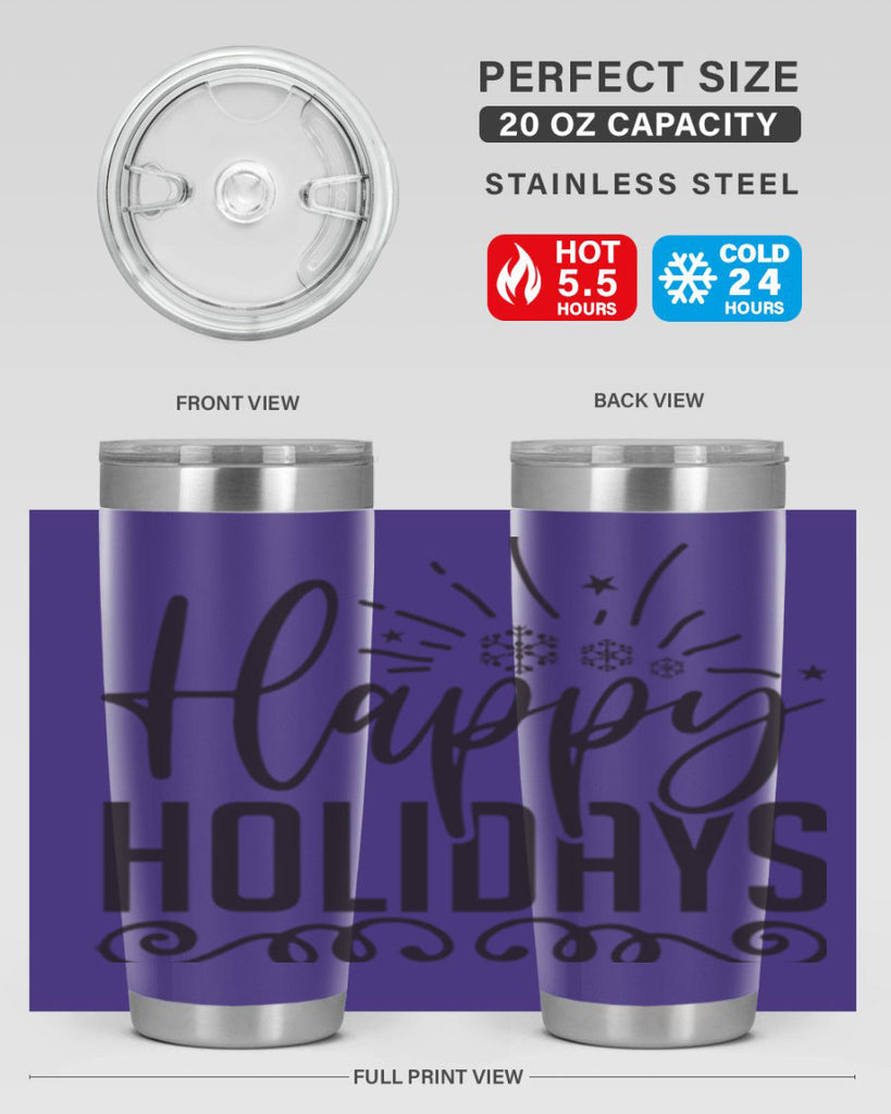 Happy holidays 137#- winter- Tumbler