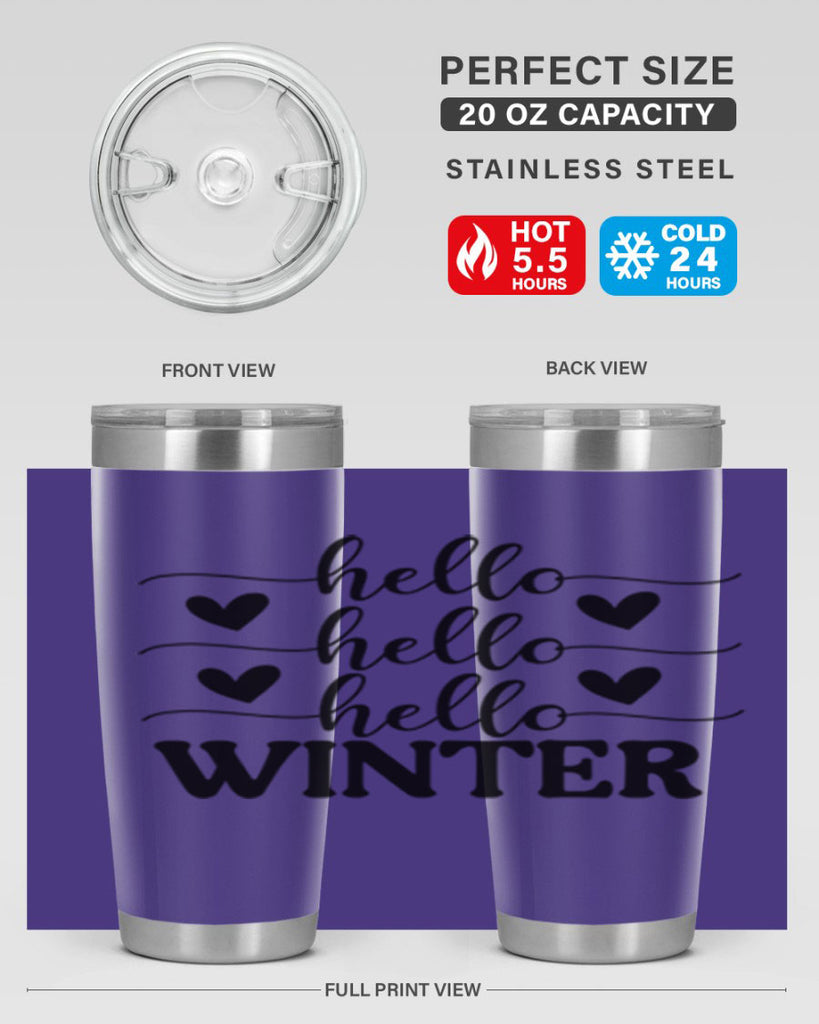 Hello Winter 167#- winter- Tumbler