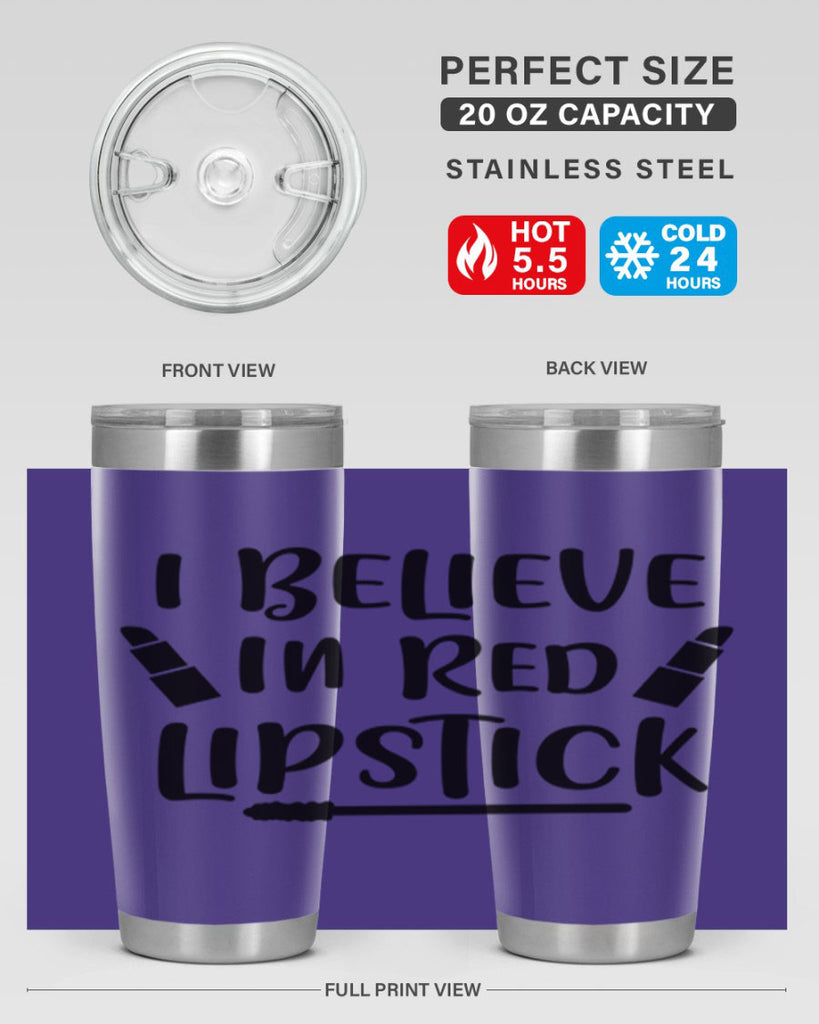 I Believe In Red Lipstick 104#- fashion- Cotton Tank
