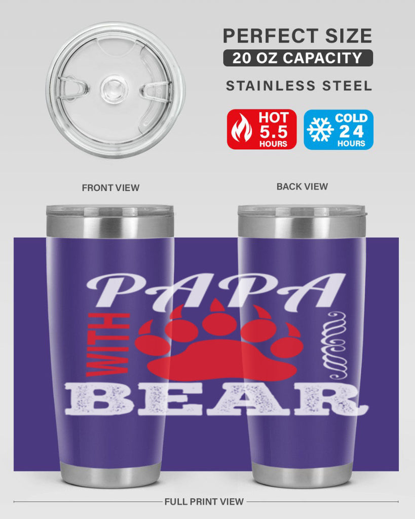 PAPA WITH 110#- grandpa - papa- Tumbler