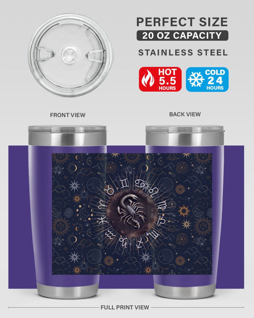 Scorpius Straight 466#- zodiac- Tumbler