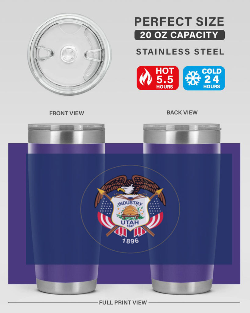 Utah 8#- Us Flags- Tumbler