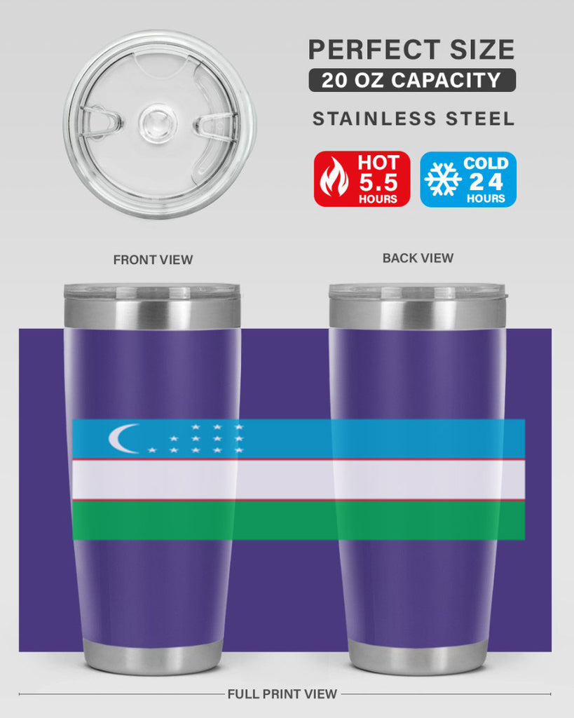 Uzbekistan 8#- world flags- Tumbler