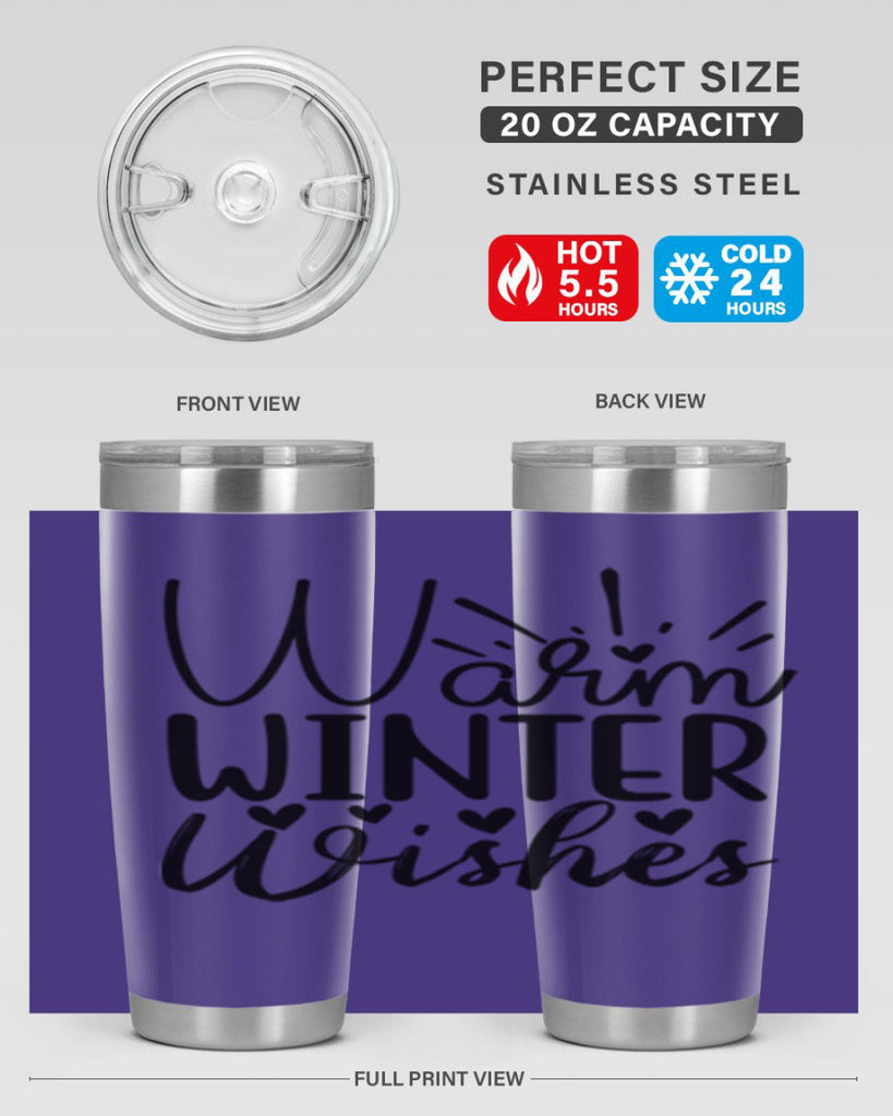 Warm Winter Wishes 454#- winter- Tumbler