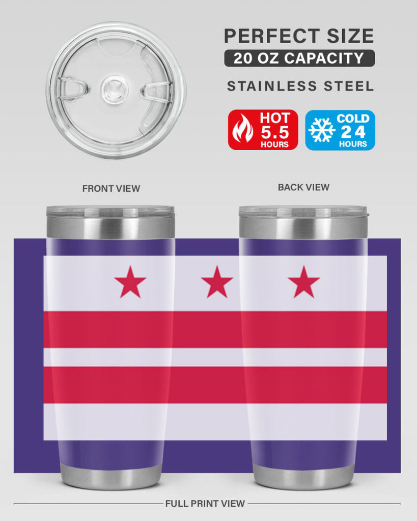Washington DC 5#- Us Flags- Tumbler