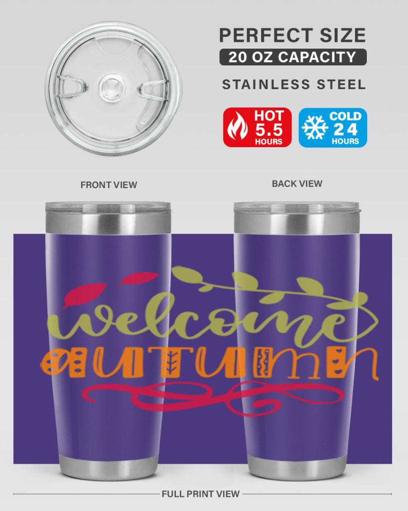 Welcome Autumn 629#- fall- Tumbler