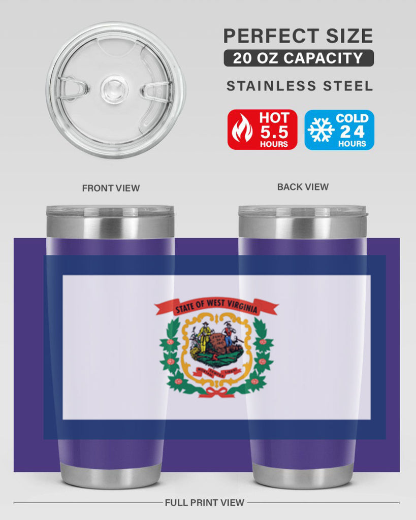 West Virginia 3#- stateflags- Tumbler