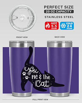 You Me The Cat Style 111#- cat- Tumbler