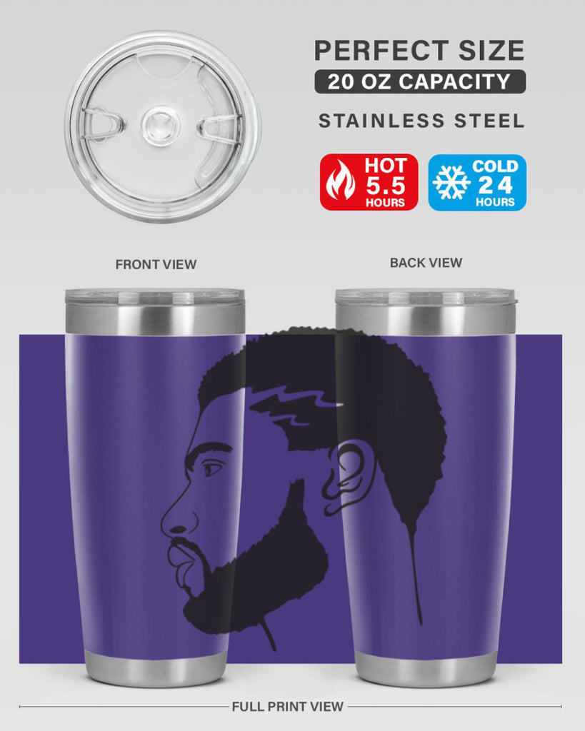beardman 52#- black men - boys- tumbler