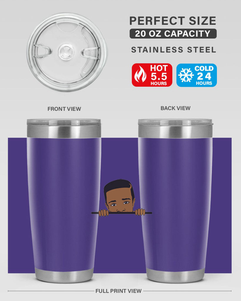 black boy 5#- black men - boys- tumbler