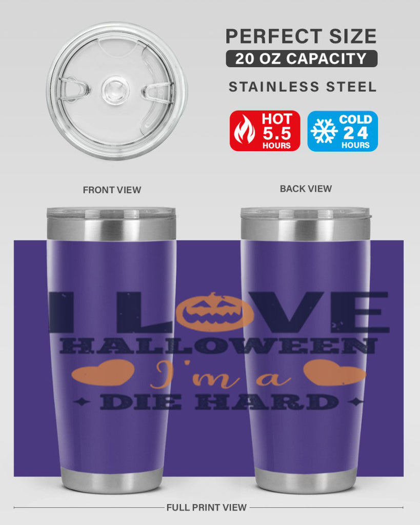 i love halloween im a die hard 150#- halloween- Tumbler