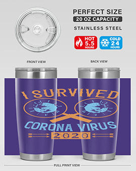 i survived corona virus Style 34#- corona virus- Tumbler