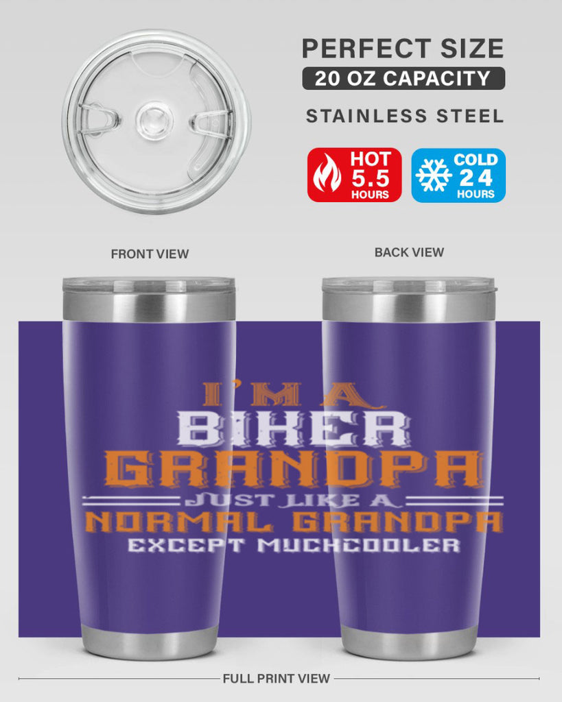 im a biker grandpa just like a normal grandpa except muchcooler 38#- grandpa - papa- Tumbler