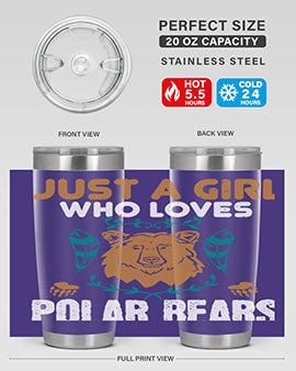 just a girl who loves polar bear 22#- Bears- Tumbler