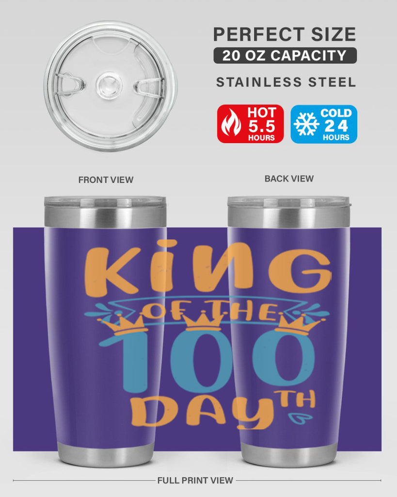 king of the th day 3#- 100 days of school- Tumbler