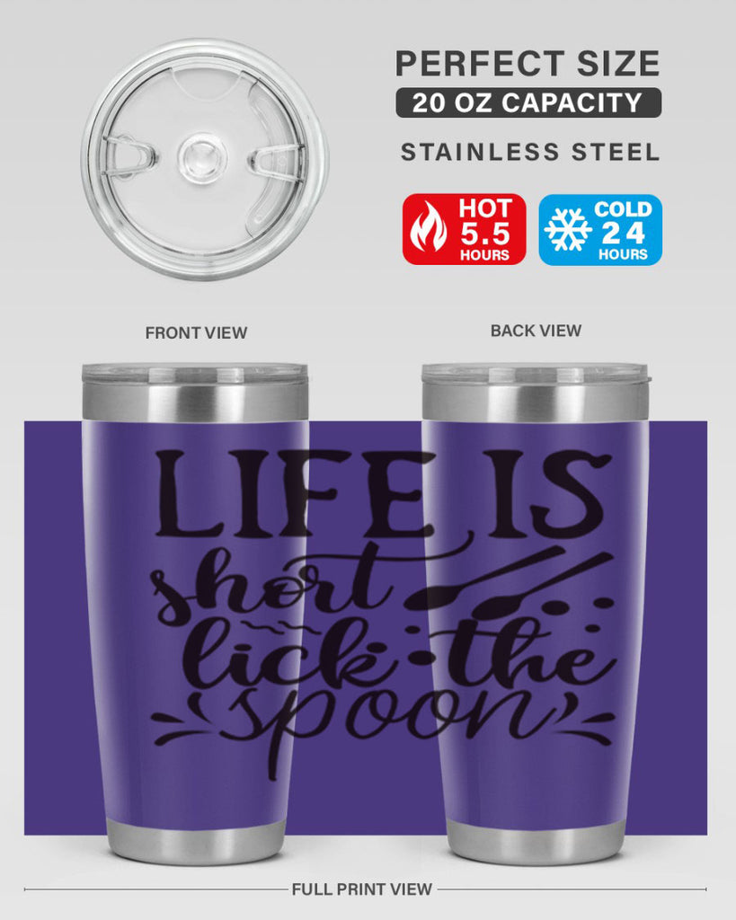 life is short lick the spoon 23#- kitchen- Tumbler
