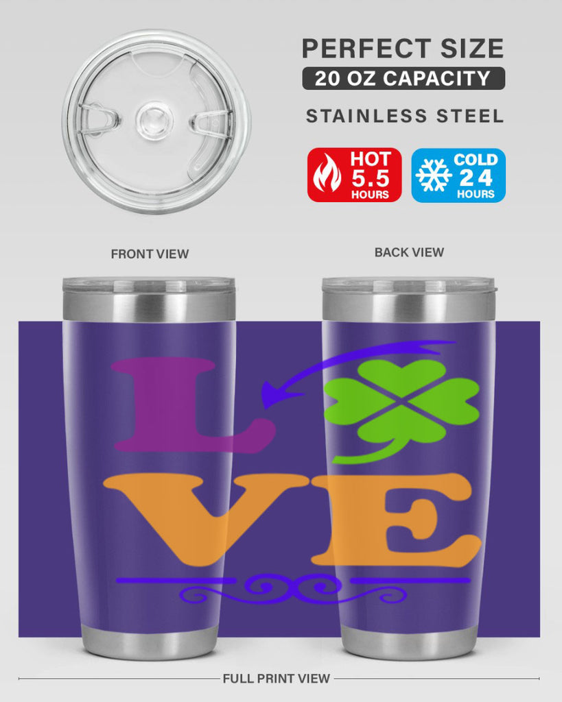 love 18#- mardi gras- Tumbler