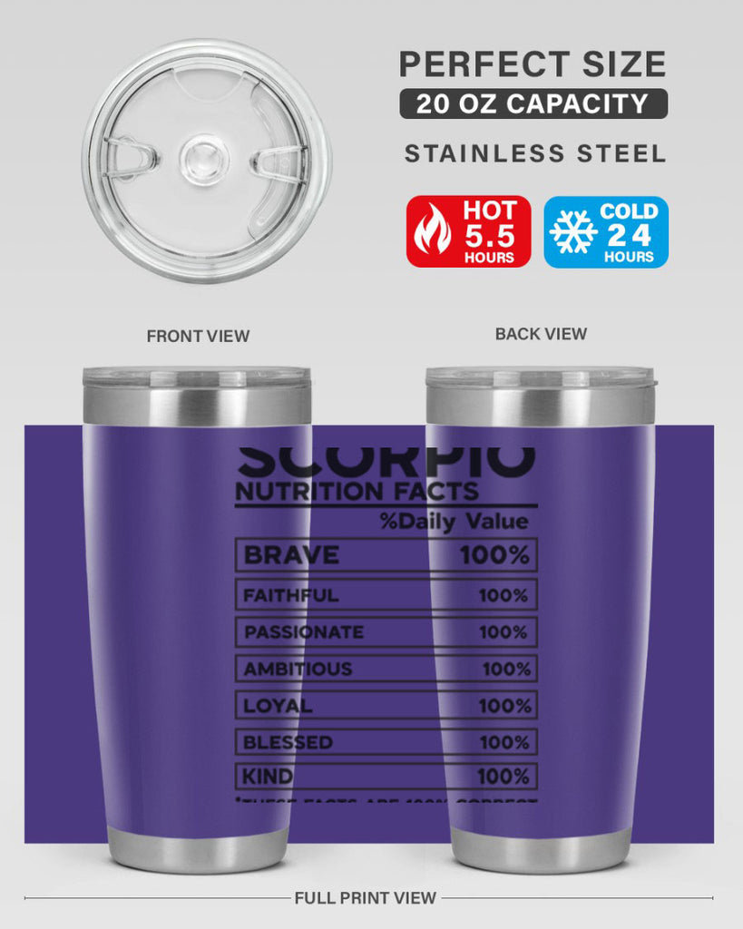 scorpio Nutrition Facts 434#- zodiac- Tumbler