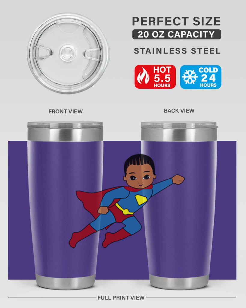 super kid 1#- black men - boys- tumbler