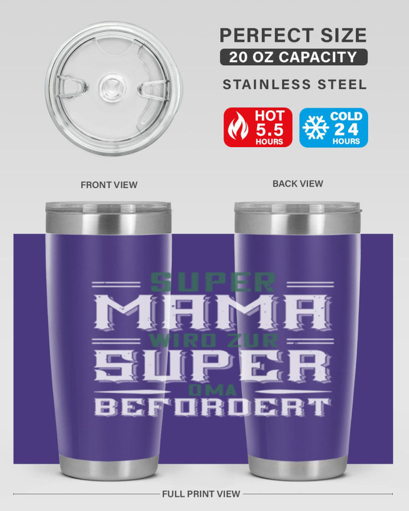 super mama wird zur 9#- grandpa - papa- Tumbler