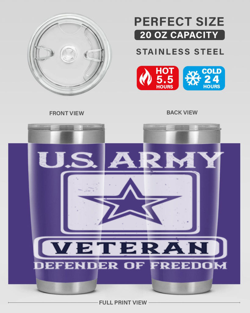 us army veteran defender of freedom 14#- Veterns Day- Tumbler
