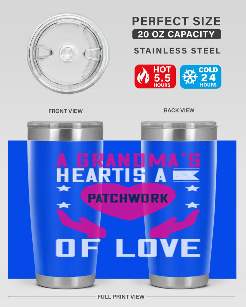 A grandma’s heart is a patchwork of love 86#- grandma - nana- Tumbler
