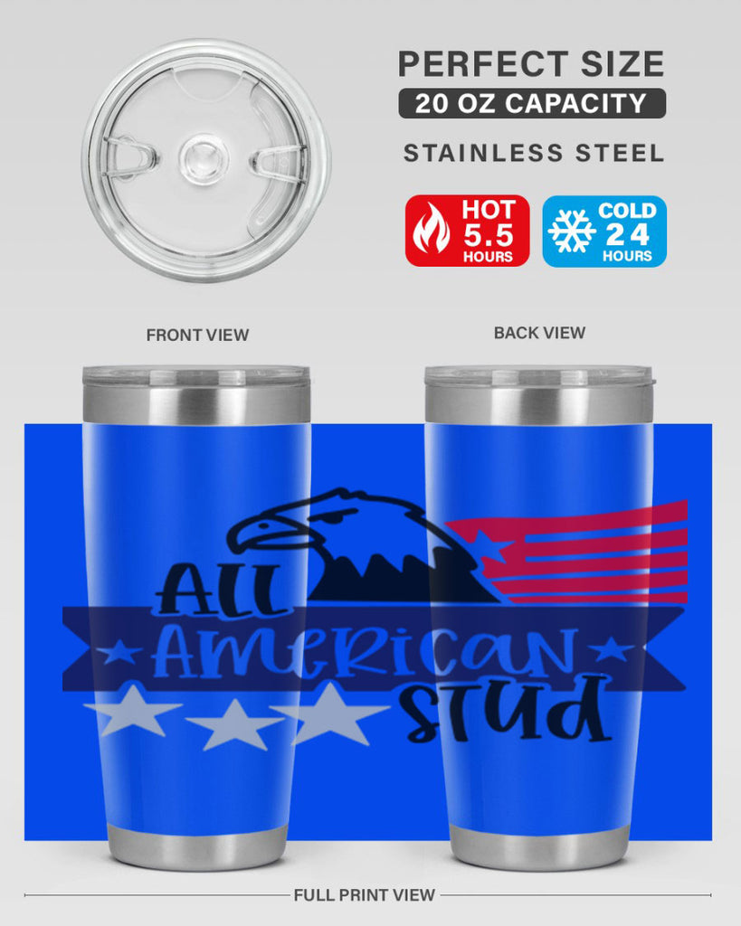All American Stud Style 142#- Fourt Of July- Tumbler