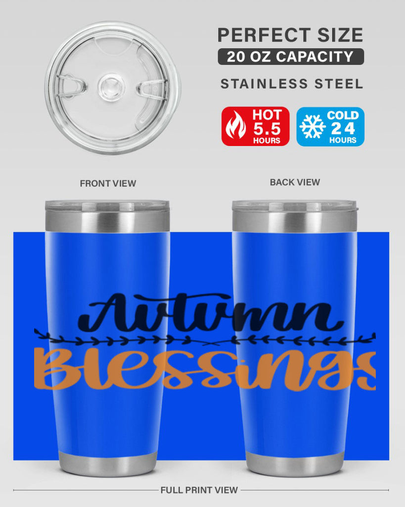 Autumn Blessings 473#- fall- Tumbler