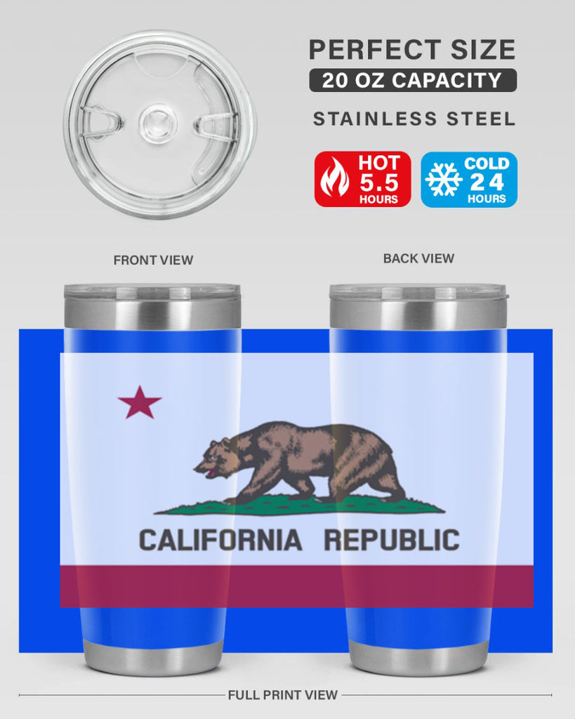 California 47#- Us Flags- Tumbler