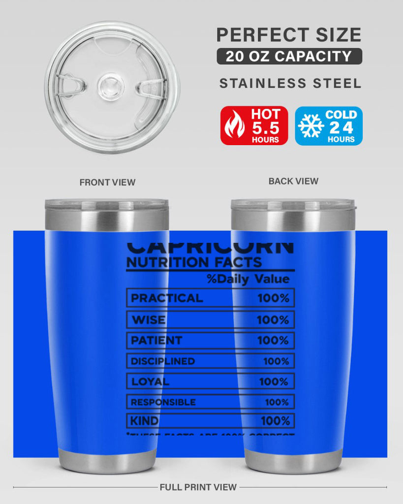 Capricorn Nutrition Facts 185#- zodiac- Tumbler