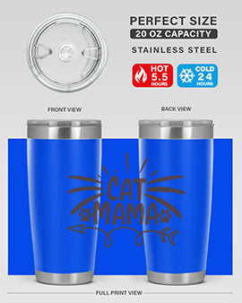 Cat Mama Style 5#- cat- Tumbler