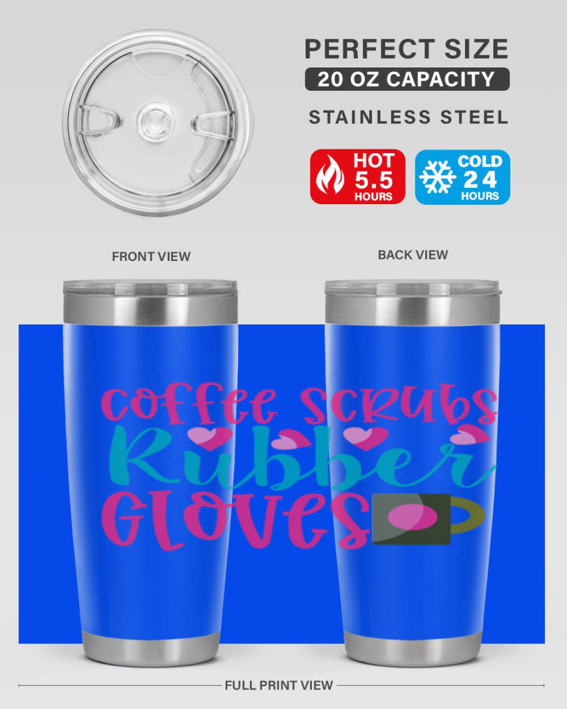 Coffee Scrubs Rubber Gloves Style Style 208#- nurse- tumbler