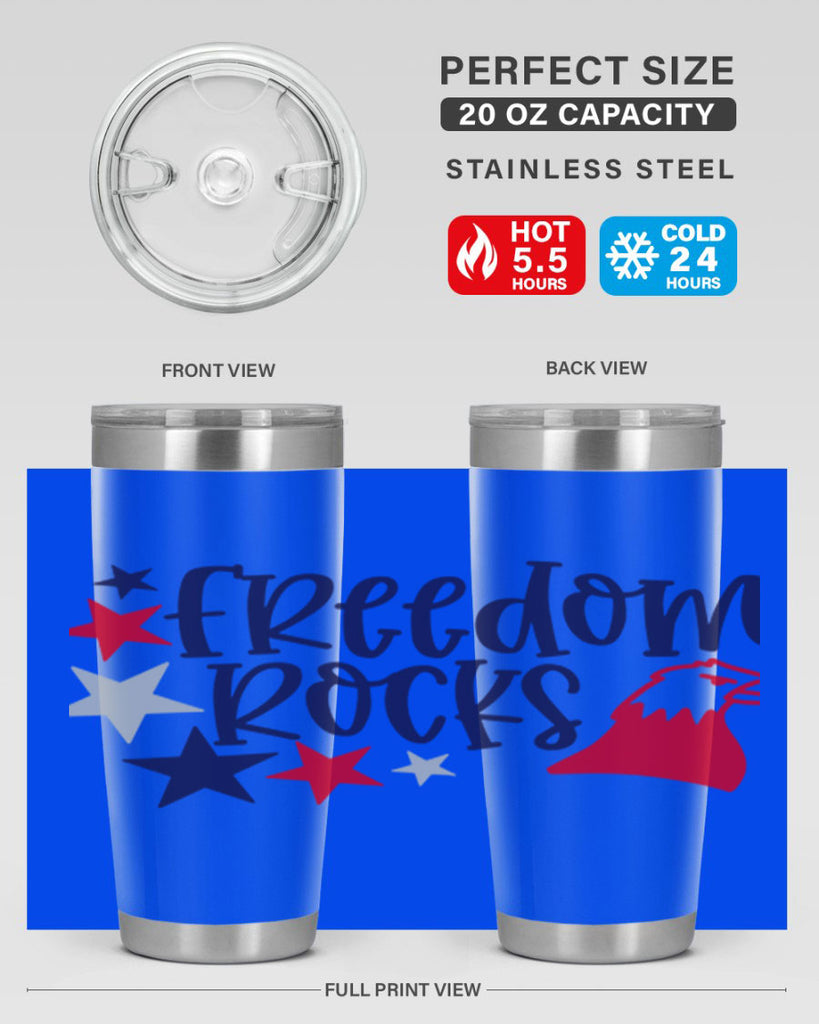 Freedom Rocks Style 148#- Fourt Of July- Tumbler