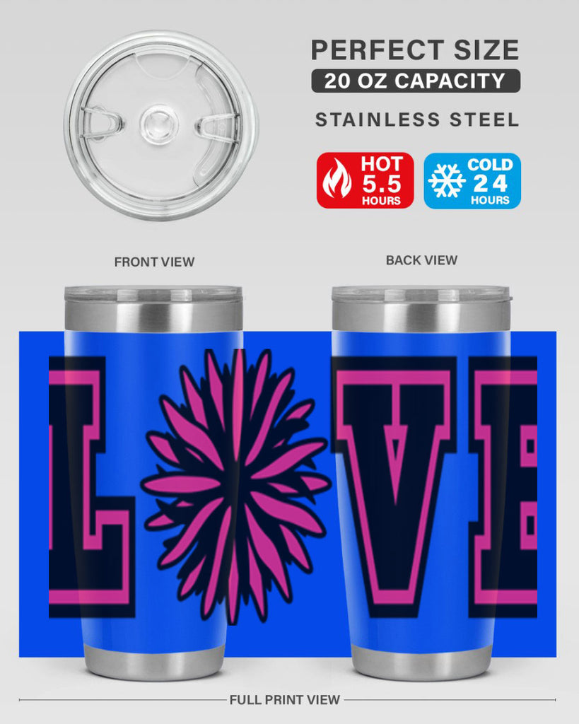 Love 694#- cheer- Tumbler
