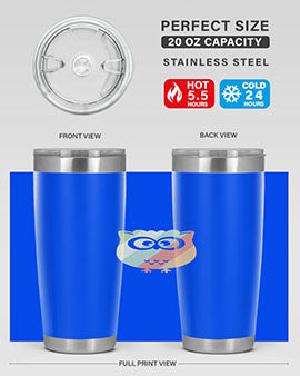 Owl Retro Style Vintage A TurtleRabbit 15#- owl- Tumblers