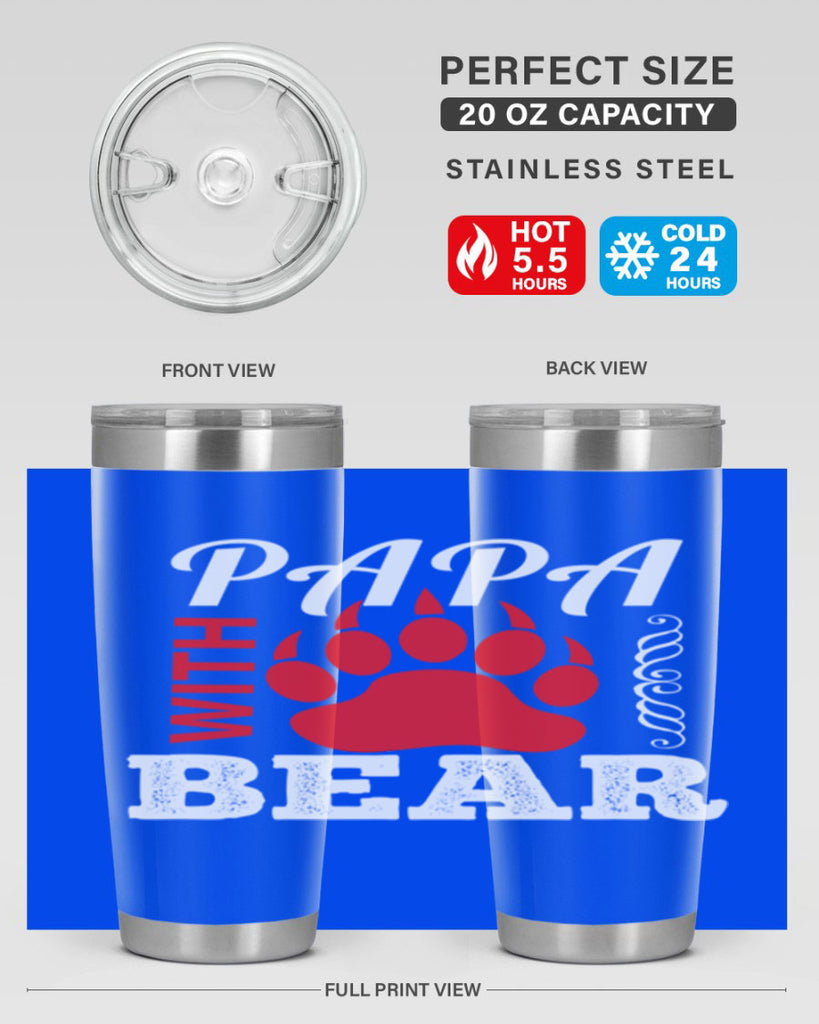 PAPA WITH 110#- grandpa - papa- Tumbler