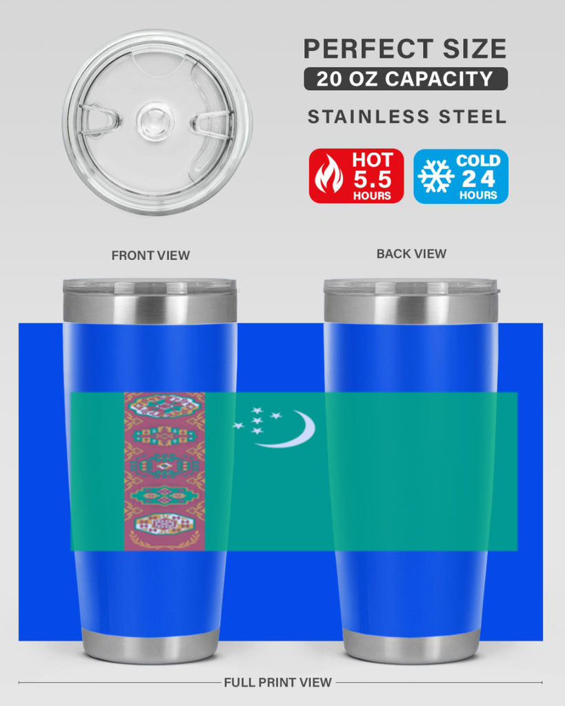 Turkmenistan 16#- world flags- Tumbler