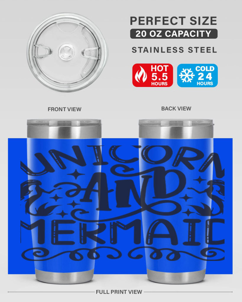 Unicorn and mermaid 660#- mermaid- Tumbler