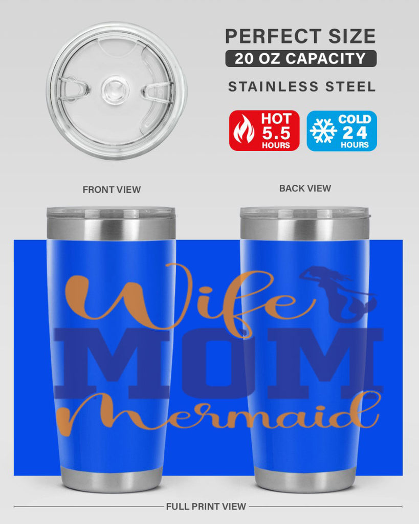 Wife Mom Mermaid 668#- mermaid- Tumbler