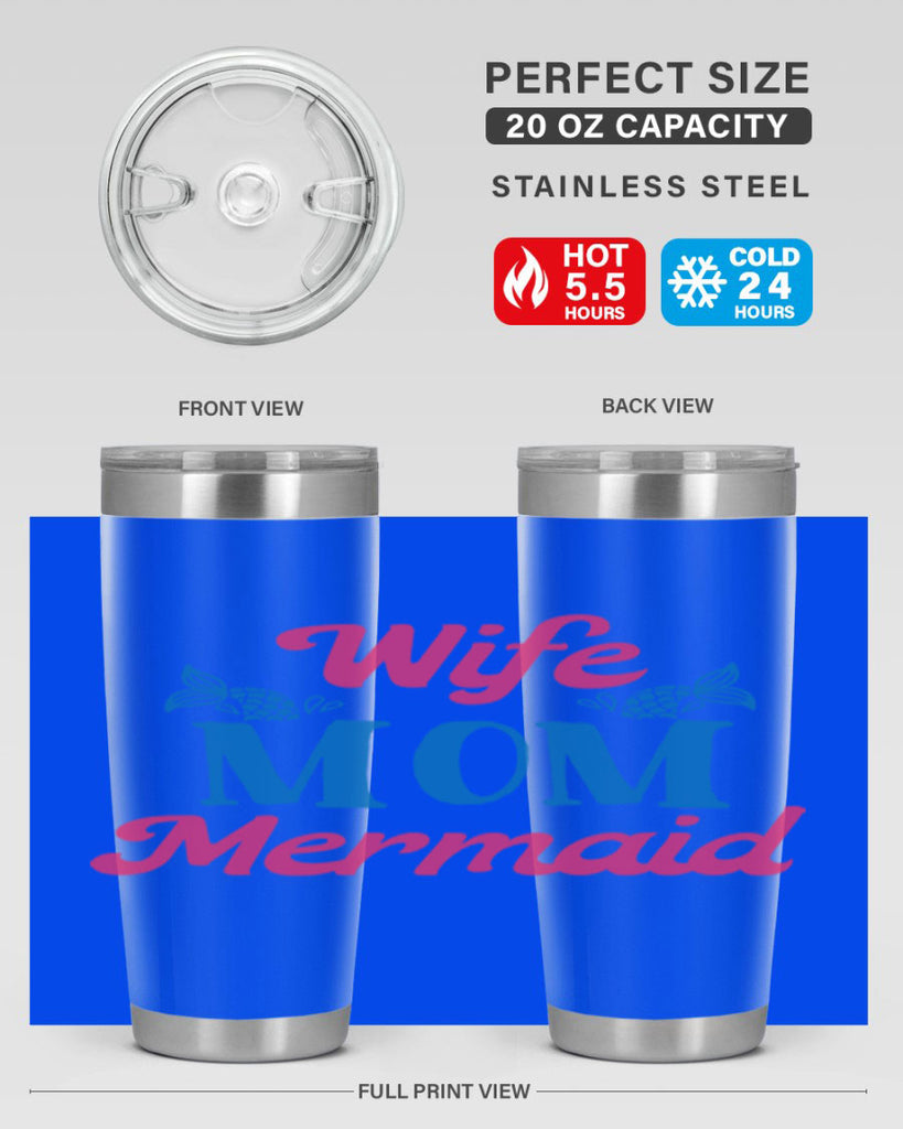Wife Mom Mermaid 670#- mermaid- Tumbler