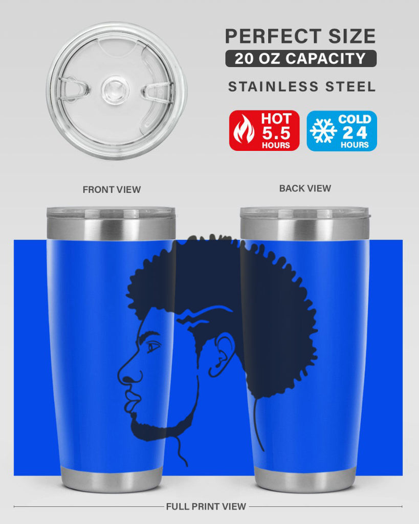 beardman 47#- black men - boys- tumbler