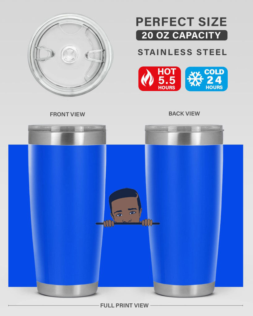 black boy 5#- black men - boys- tumbler