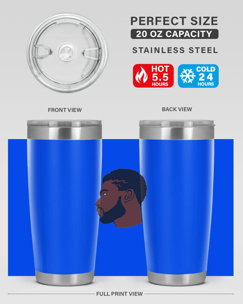 black man 40#- black men - boys- tumbler