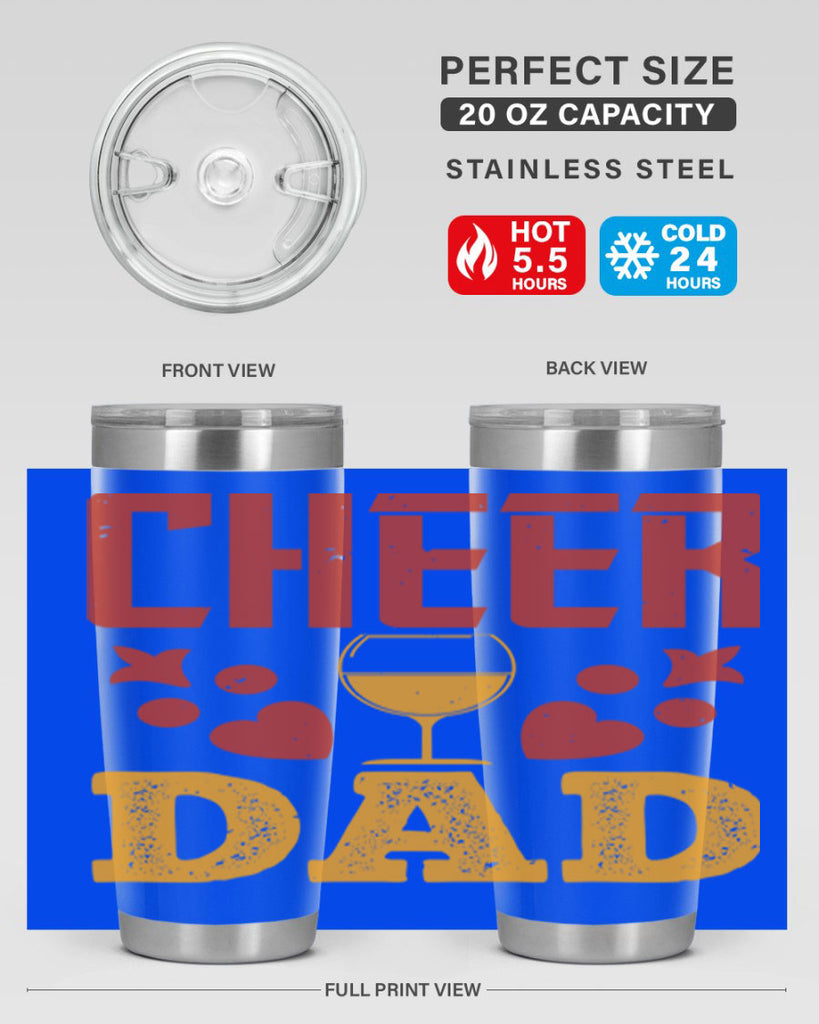 cheer dad 121#- fathers day- Tumbler