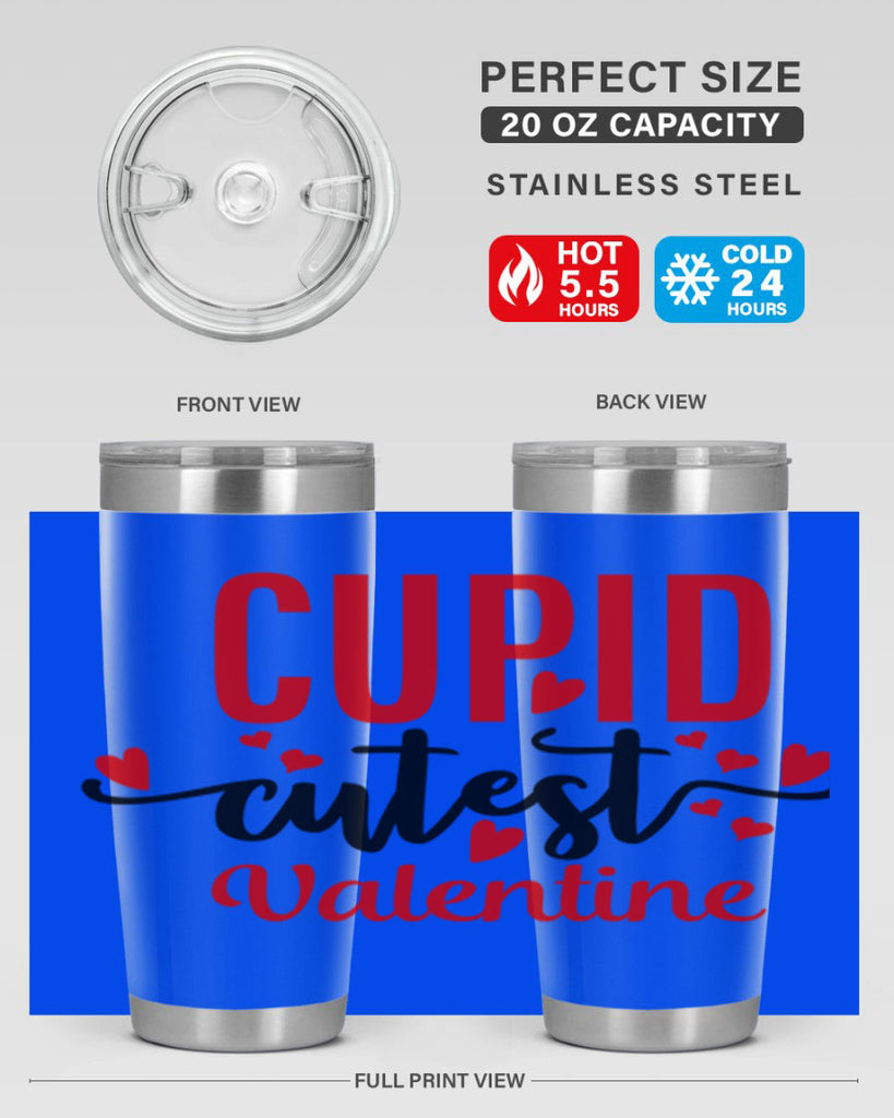 cupid cutest valentine 80#- valentines day- Tumbler