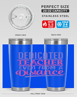dedicated teacher even from a distance Style 53#- corona virus- Tumbler